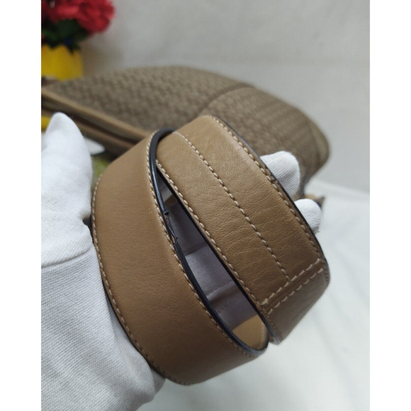 Coach Signature Brown Canvas Suede Zipper Closure Crossbody Shoulder Bag - Picture 4 of 14